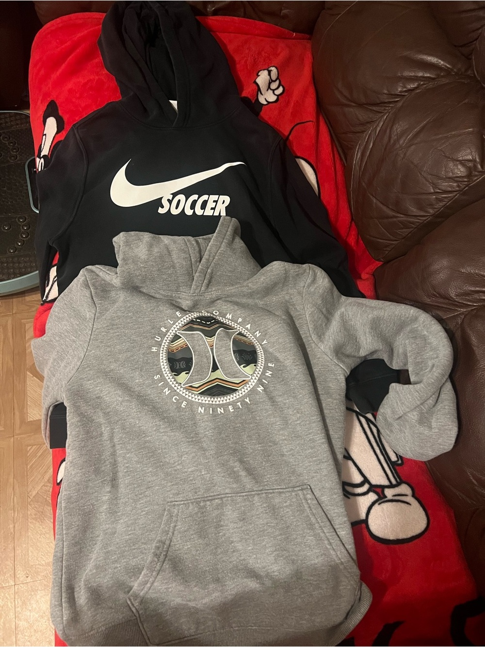 Hurley Gray Kids Pullover Hoodie with Logo